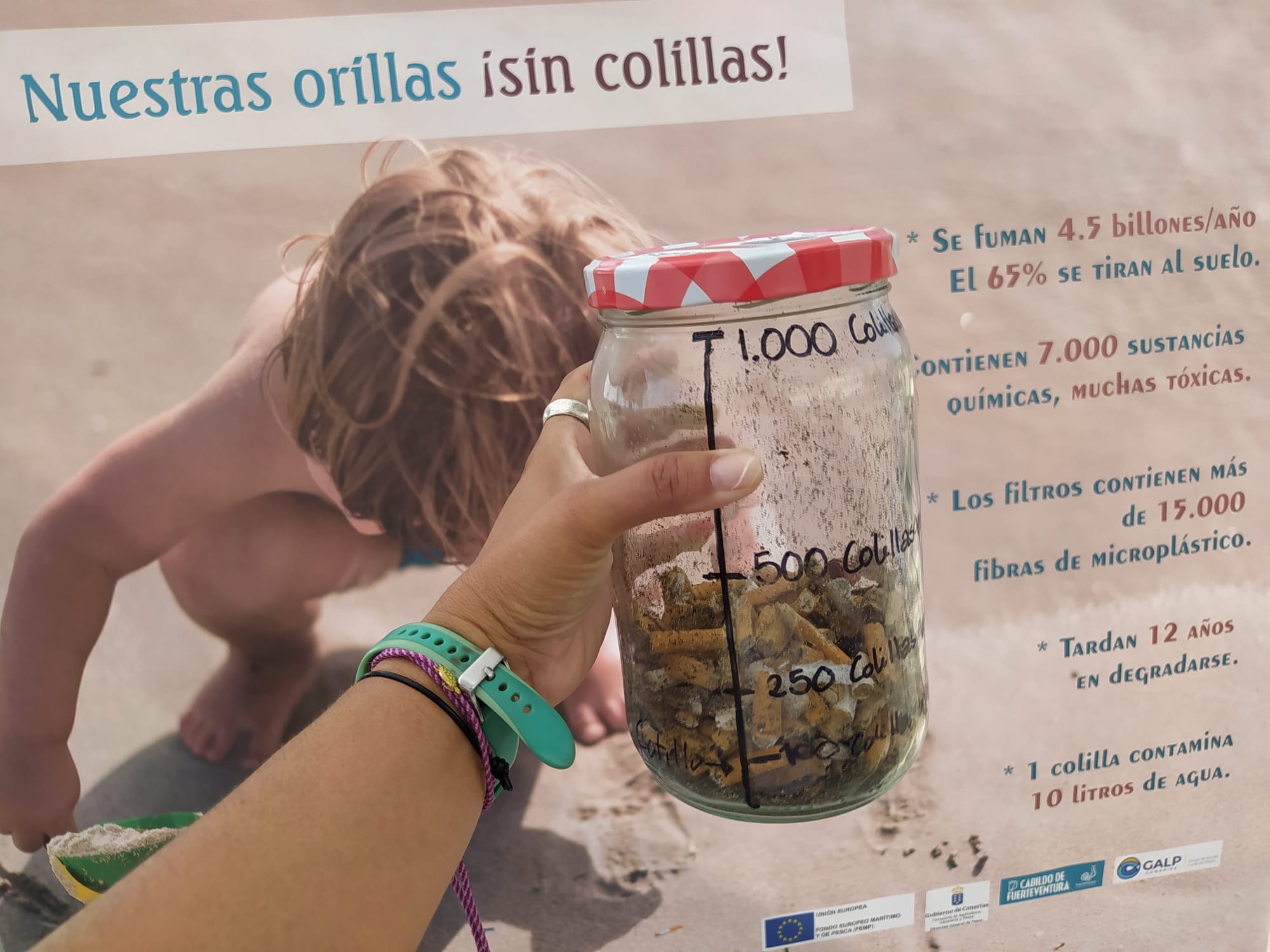 Campaña ‘Nuestras orillas, sin colillas’ en las playas de Fuerteventura