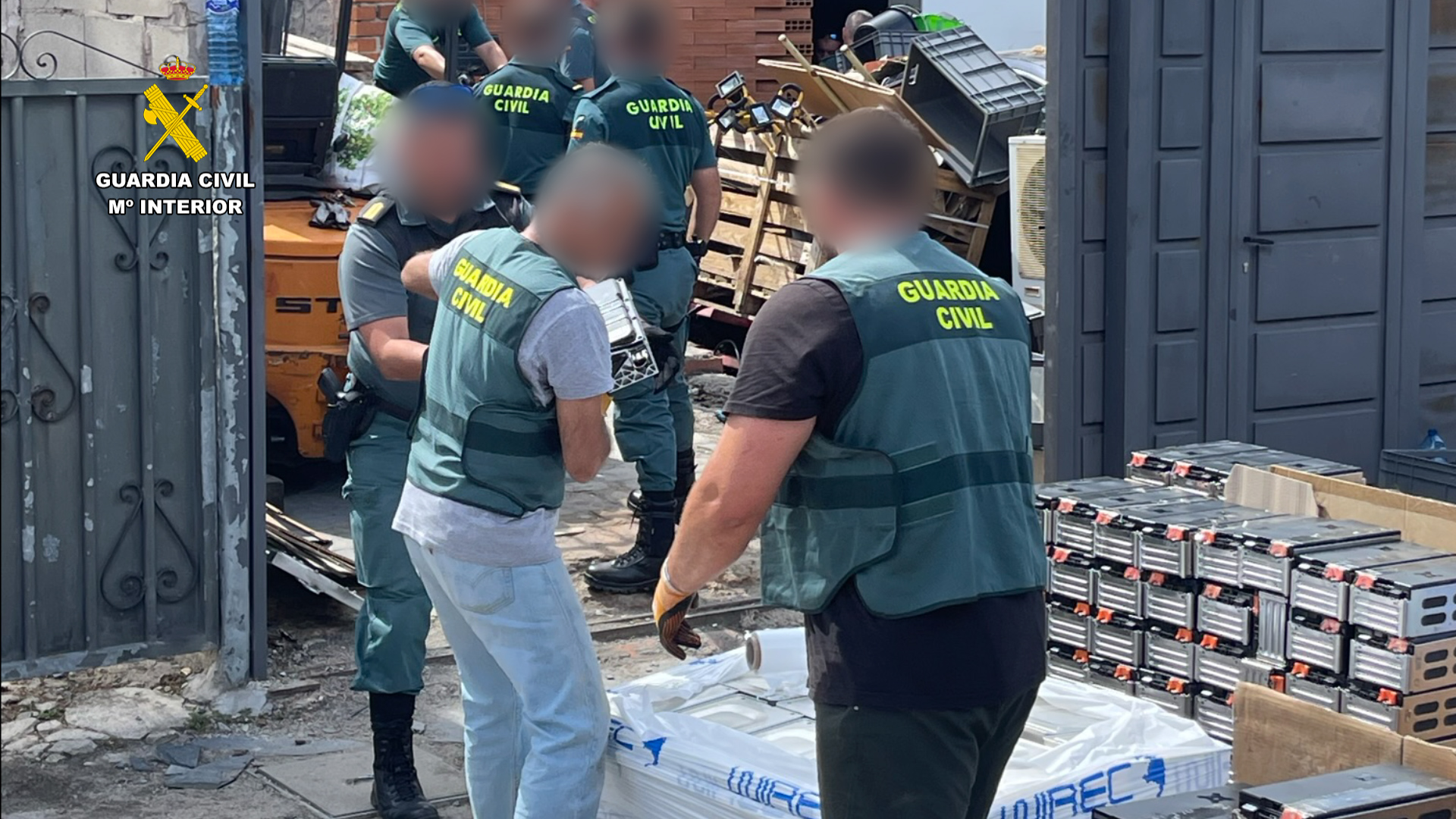 Baterías de litio intervenidas / Guardia Civil 