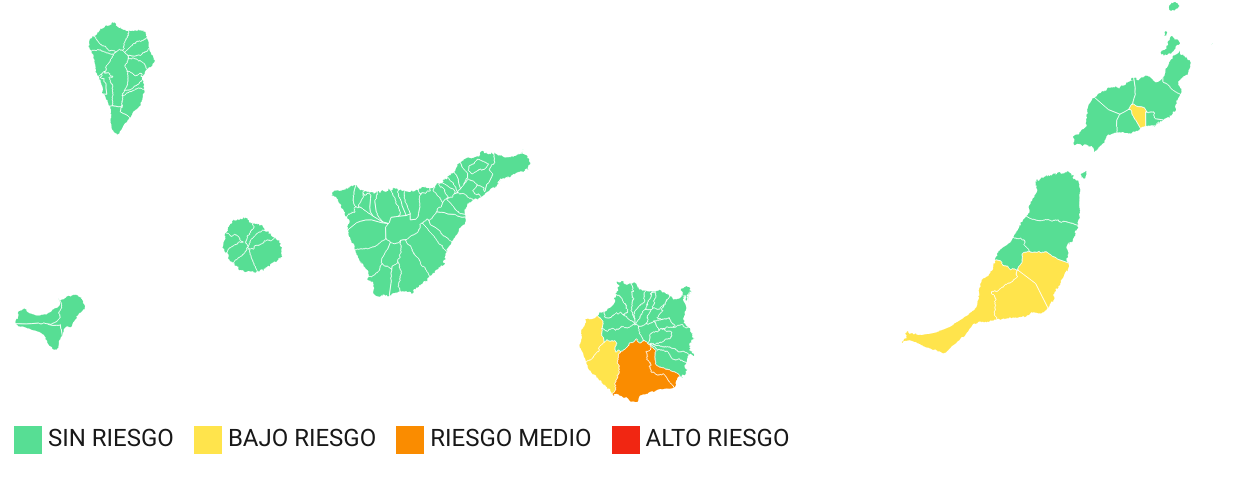 Mapa de Avisos de Riesgo para la salud Mapa de Avisos de Riesgo para la salud