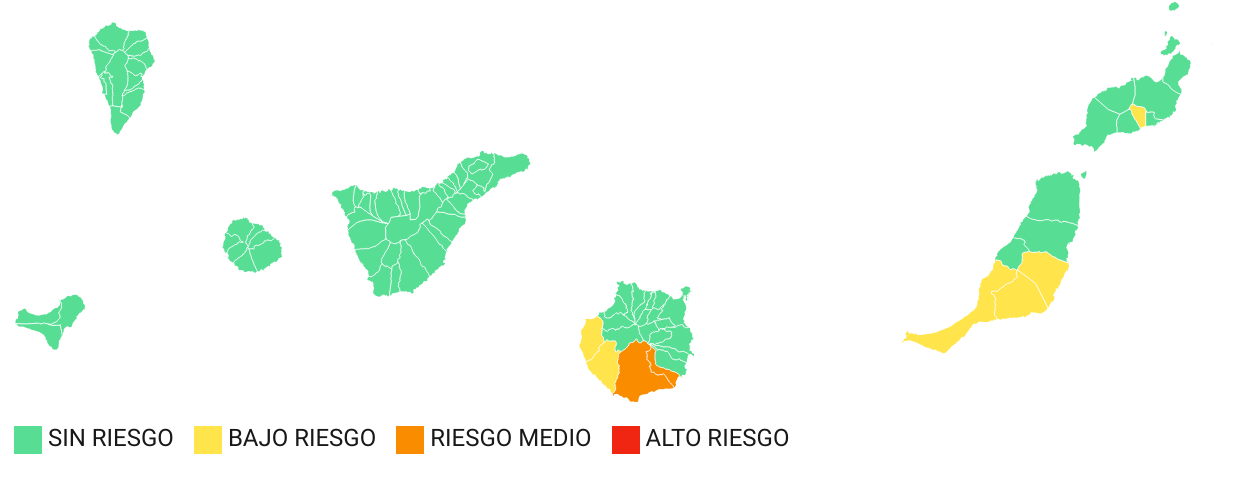 Mapa de Avisos de Riesgo para la salud