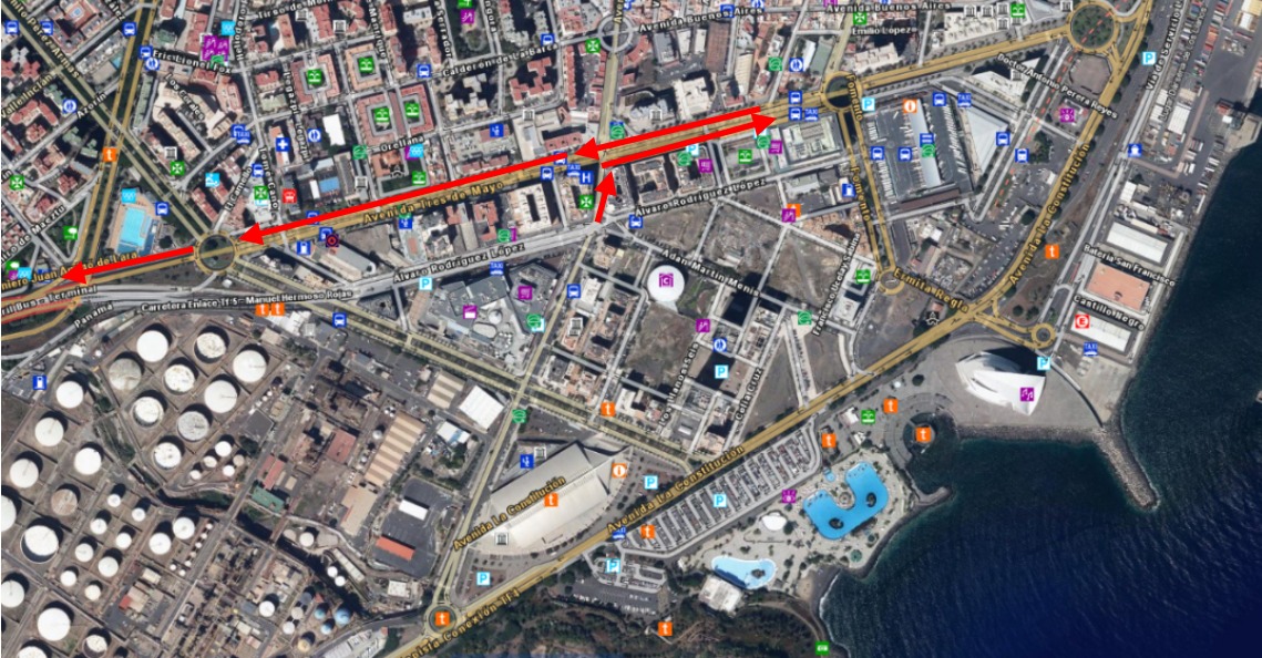 Ruta de tráfico alternativa / CanariasNoticias.es 