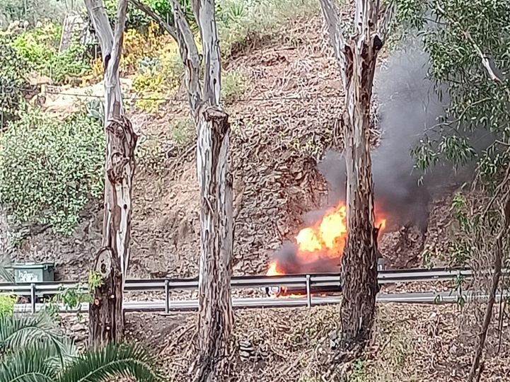 Accidente de tráfico en Santa Brígida 
