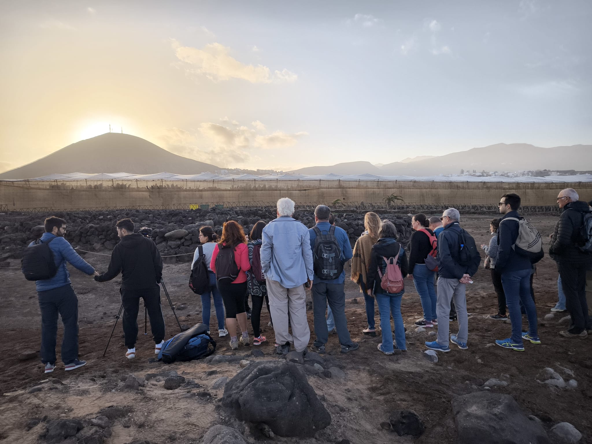 Solsticio de invierno desde yacimiento de La Guancha