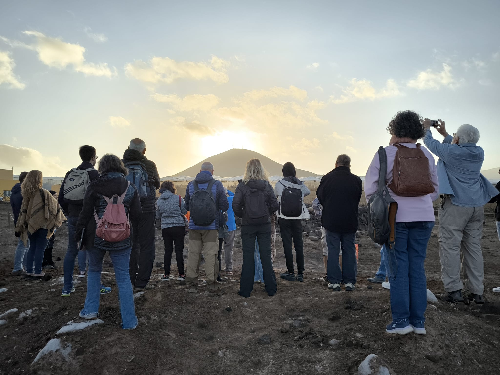 Solsticio de invierno desde yacimiento de La Guancha