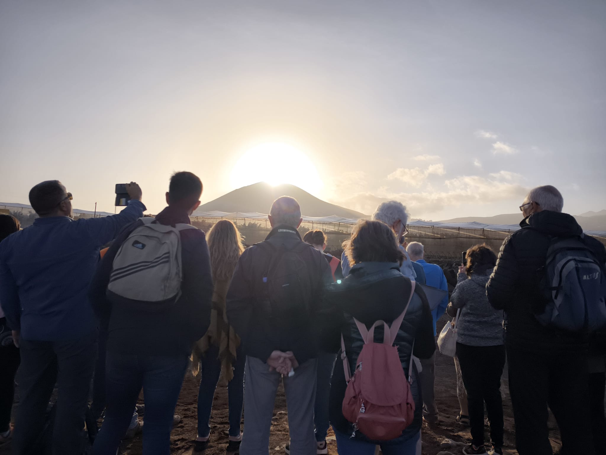 Solsticio de invierno desde yacimiento de La Guancha
