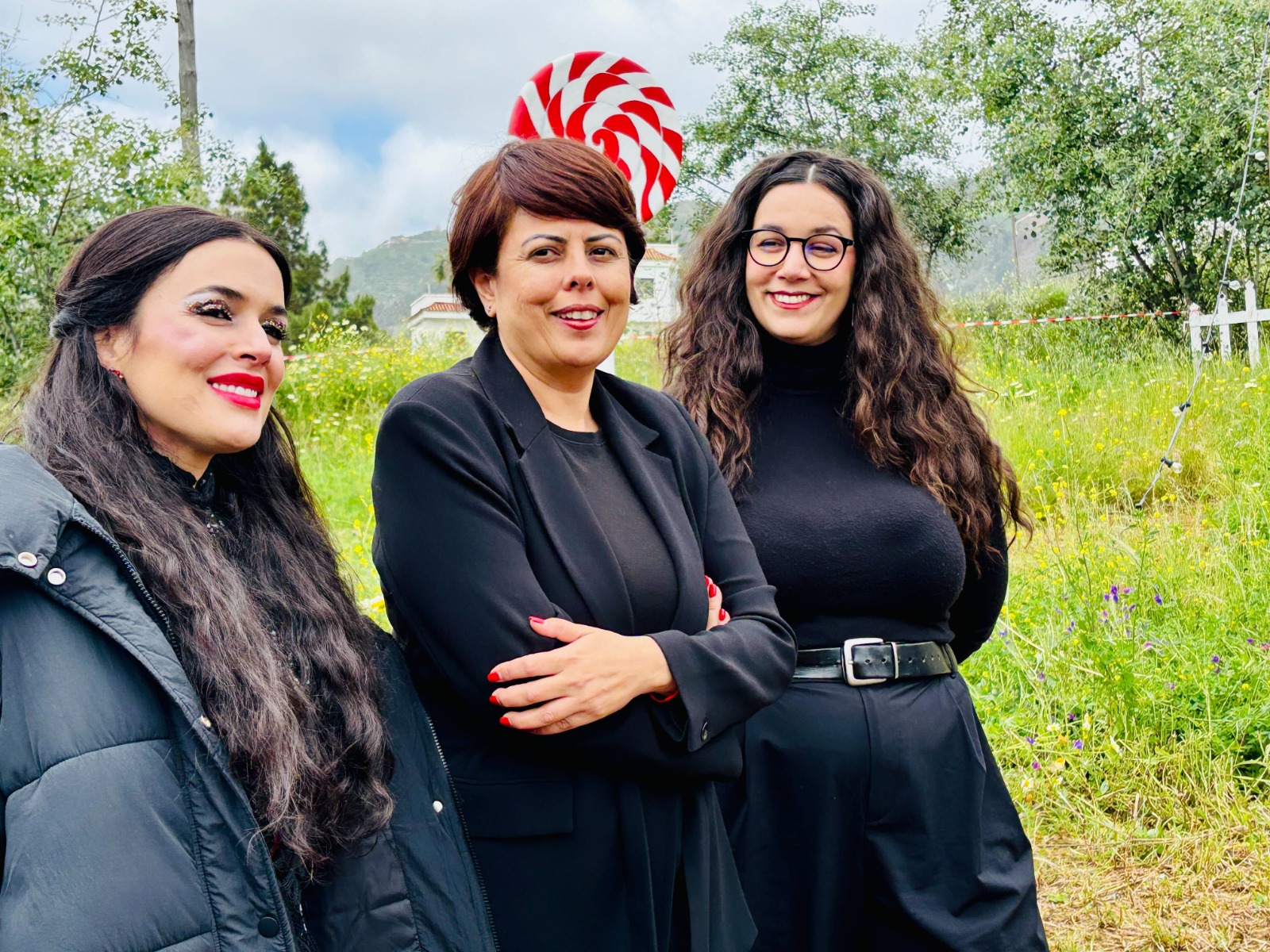 Minerva Alonso en el rodaje