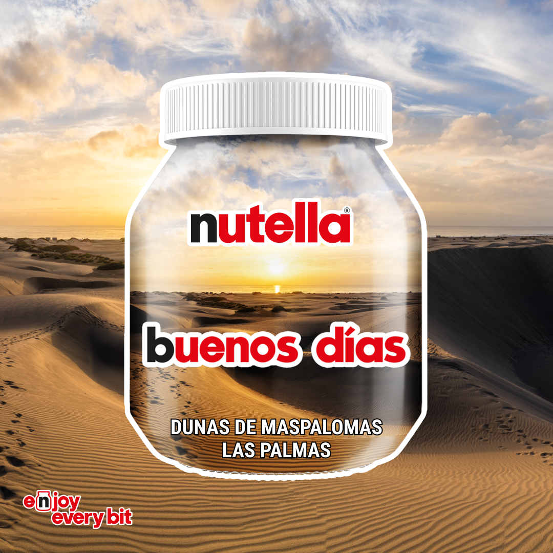 Nutella con imagen de Dunas de Maspalomas