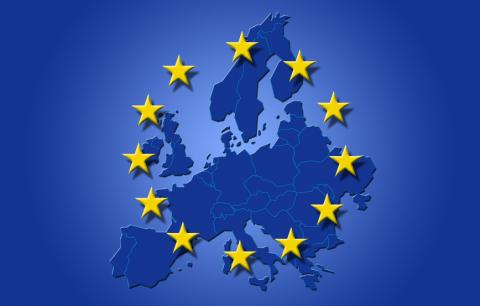 Mapa con los países de la Unión Europea