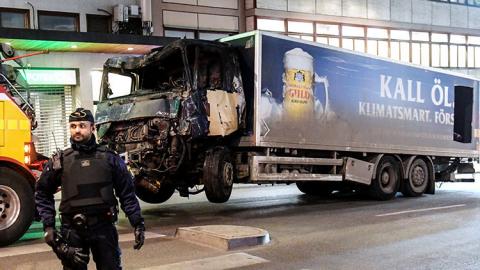 Camión del atentado en Estocolmo