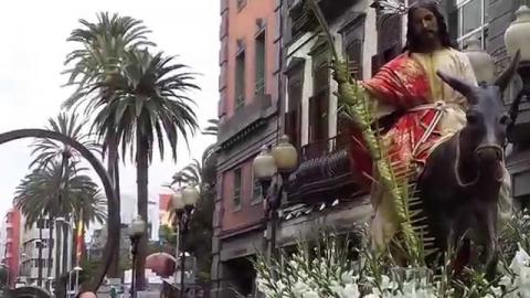 Procesión de la Burrita en Semana Santa en Las Palmas de Gran Canaria