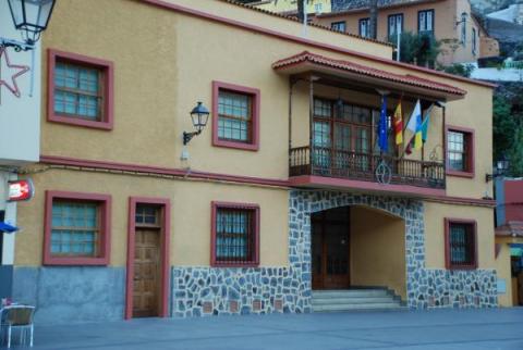 Fachada del Ayuntamiento de Vallehermoso en la Gomera
