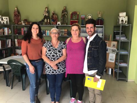 David Suárez en la visita a El Polvorín