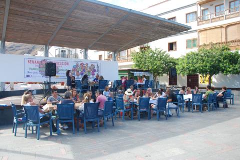 Escolares en le Proyecto Educativo "Naveguemos" de Alajeró