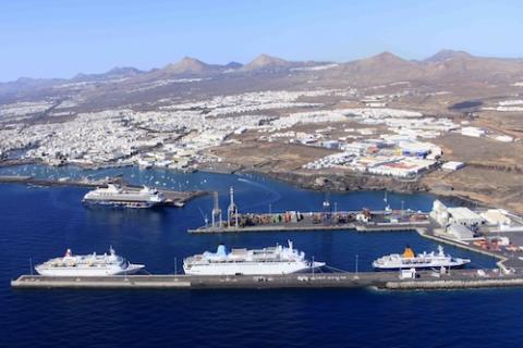 Vista aérea del Puerto de Arrecife