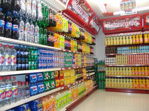 Refrescos en un supermercado