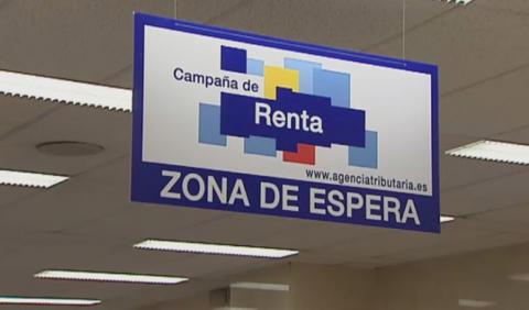 Cartel de sala de espera para la declaración de la Renta