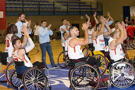 Jugadores de la selección española de baloncesto en silla de ruedas