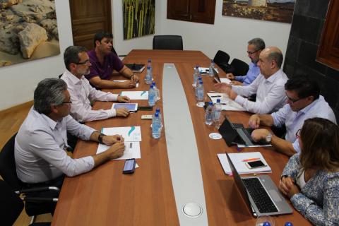 Reunión de Pedro Ortega con el Presidente del Cabildo de Fuerteventura, Marcial Morales