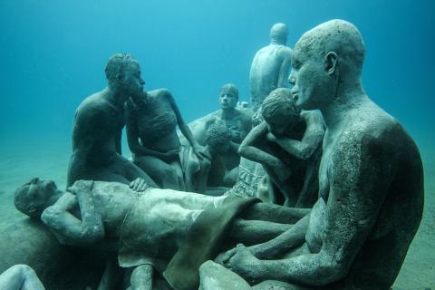 Esculturas en el Museo Atántico de Lanzarote