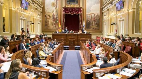 Interior del Parlamento de Canarias