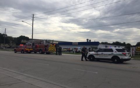 Coche de la Policía y Bomberos en un tiroteo en Orlando