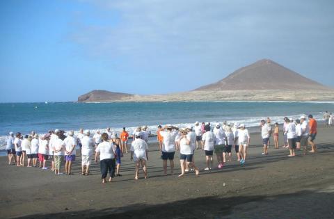 Mayores en la playa