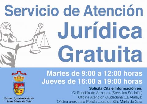 Cartel de servicio juridico gratuito