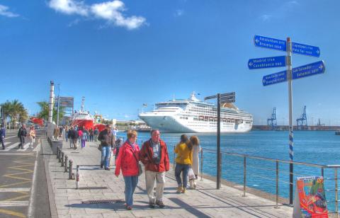 Cruceristas en Las Palmas de Gran Canaria