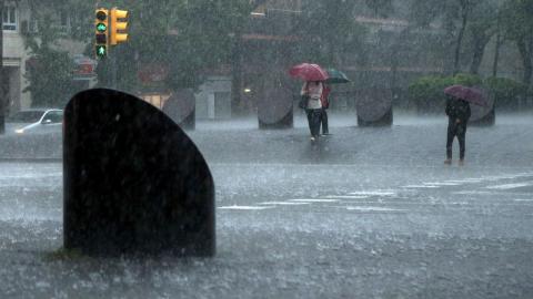 Lluvia en la calle