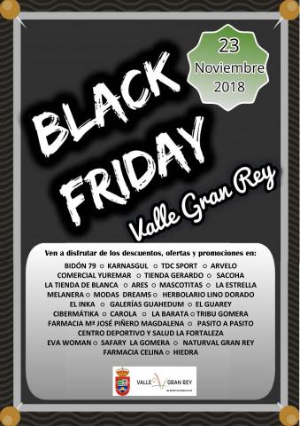 Cartel Black Friday en Valle Gran Rey