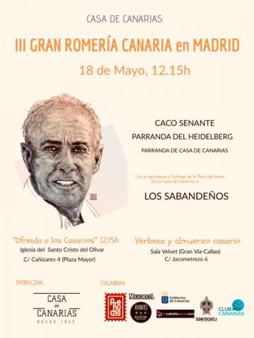 Cartel de la Romería Canaria en Madrid