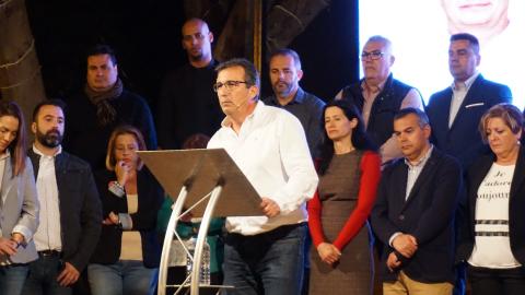 Juan Francisco Artiles en la presentación de la candidatura de Más por Telde