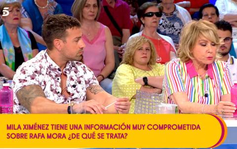 Mila Ximénez y Rafa Mora en Sálvame Mila Ximénez y Rafa Mora en Sálvame