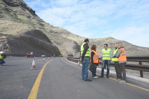 obras de la segunda fase de la carretera La Aldea