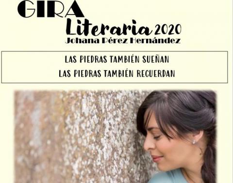 Cartel de la gira literaria de Johana Pérez en Lanzarote