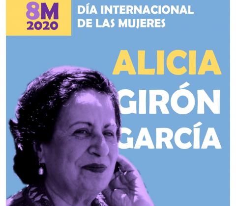 Cartel homenaje a Alicia Girón García en la ULPGC por el Día Internacional de la Mujer