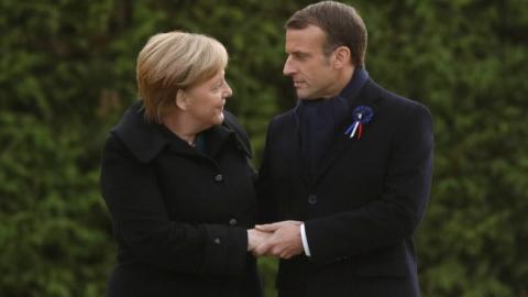 Angela Merkel y Emmanuel Macron
