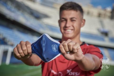 Jorge con mascarilla CD Tenerife Jorge con mascarilla CD Tenerife