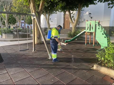 Limpieza de parque infantil en Valleseco. Gran Canaria Limpieza de parque infantil en Valleseco. Gran Canaria