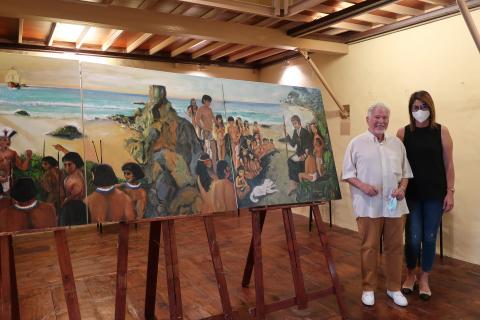 Donación del mural del Padre Anchieta. La Laguna Donación del mural del Padre Anchieta. La Laguna