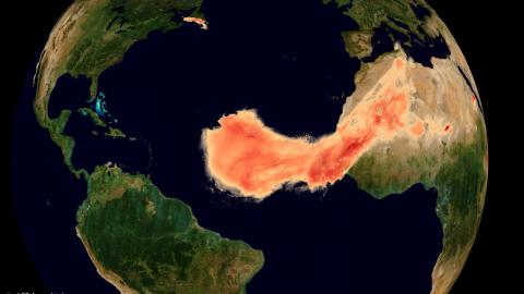 ube de polvo del Sáhara captada por la ESA