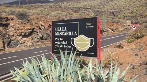 Paneles para recordar la importancia del uso de la mascarilla en El Hierro Paneles para recordar la importancia del uso de la mascarilla en El Hierro