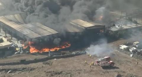 Incendio en el complejo ambiental de El Majano. El Hierro