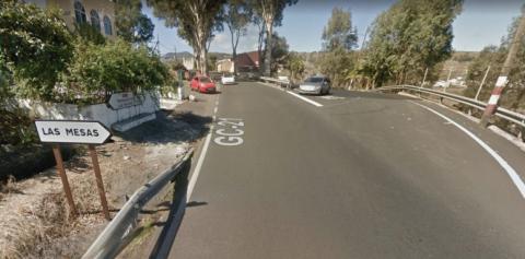 Cortes en la carretera GC-21, Teror. Gran Canaria Carretera GC-21, Teror. Gran Canaria