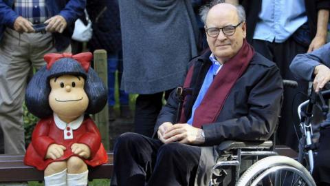 El dibujante argentino Joaquín Salvador Lavado, Quino Quino y Mafalda