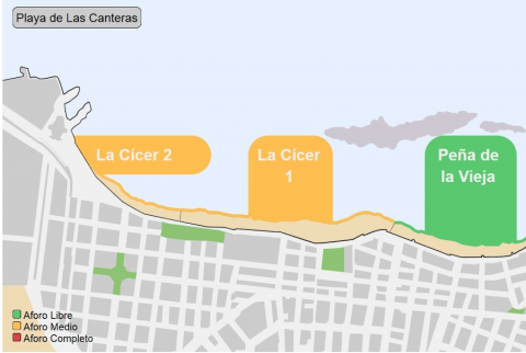 Las Palmas de Gran Canaria estrena un semáforo online para informar sobre el nivel de aforo en las playas Las Palmas de Gran Canaria estrena un semáforo online para informar sobre el nivel de aforo en las playas