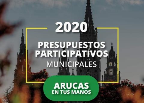 Cartel de Presupuestos participativos del Ayuntamiento de Arucas