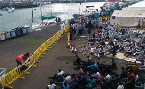 Inmigrantes. Muelle de Arguineguín/ CanariasNoticias.es