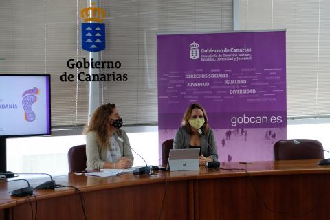 Noemí Santana y Genna Martínez presentan la ley de la Renta de Ciudadanía Canarias