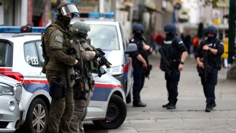 Policía en Viena. Austria Policía en Viena. Austria